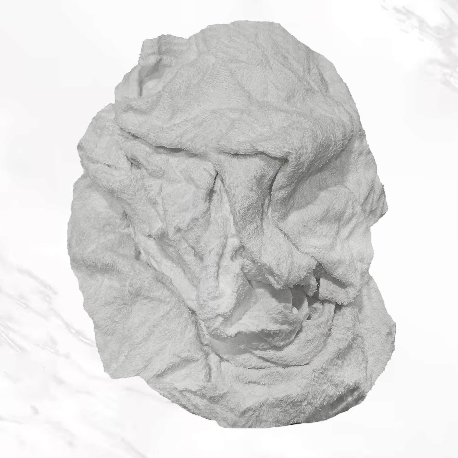 Recycled White Terry Towel Rags – Bulk Cleaning Cloths for Shop Wiping – Bags
