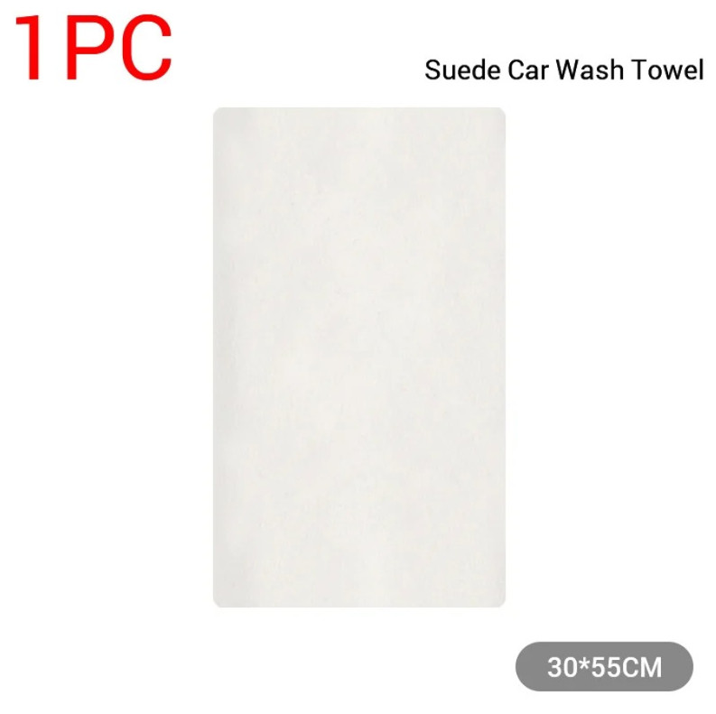1pc Natural Chamois Sheepskin Car Wash Cloth Ultra Absorbent Cleaning Towel
