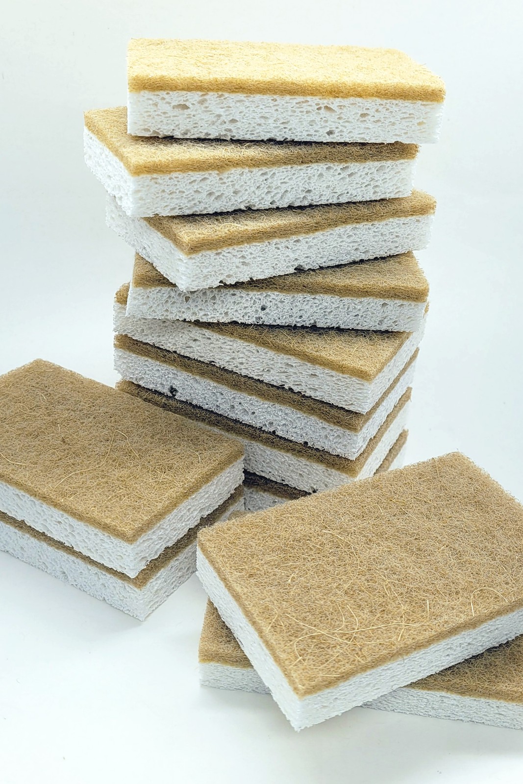12-Pack Sisal and Natural Cellulose Scrub Sponges – 100% Biodegradable