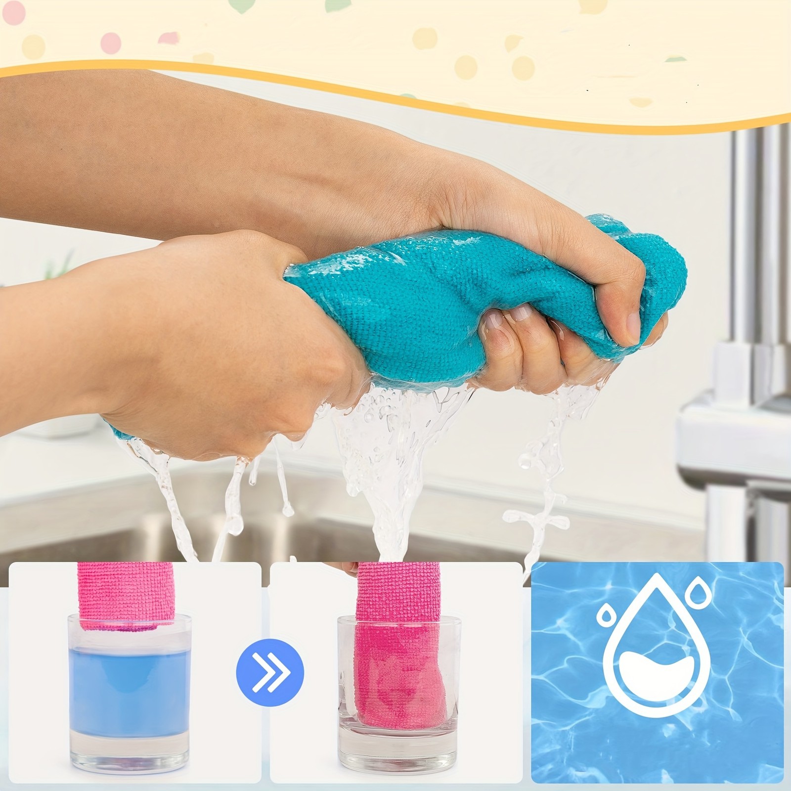 40pcs, Random Color, Multi-purpose Microfiber Cleaning Towels