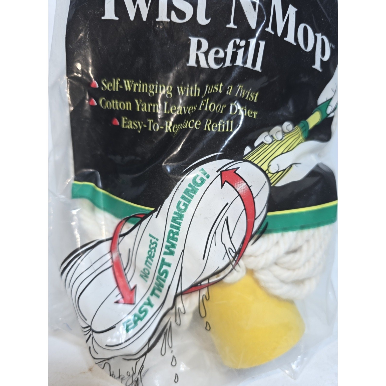 O Cedar Twist N Mop plus Refill Replacement Cotton Twist Mop New Sealed White
