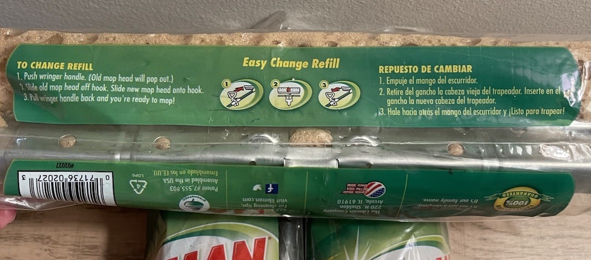 Lot Of 3 Libman Wood Floor Mop Refill #02027 Extra Dry Oceanic Sponge