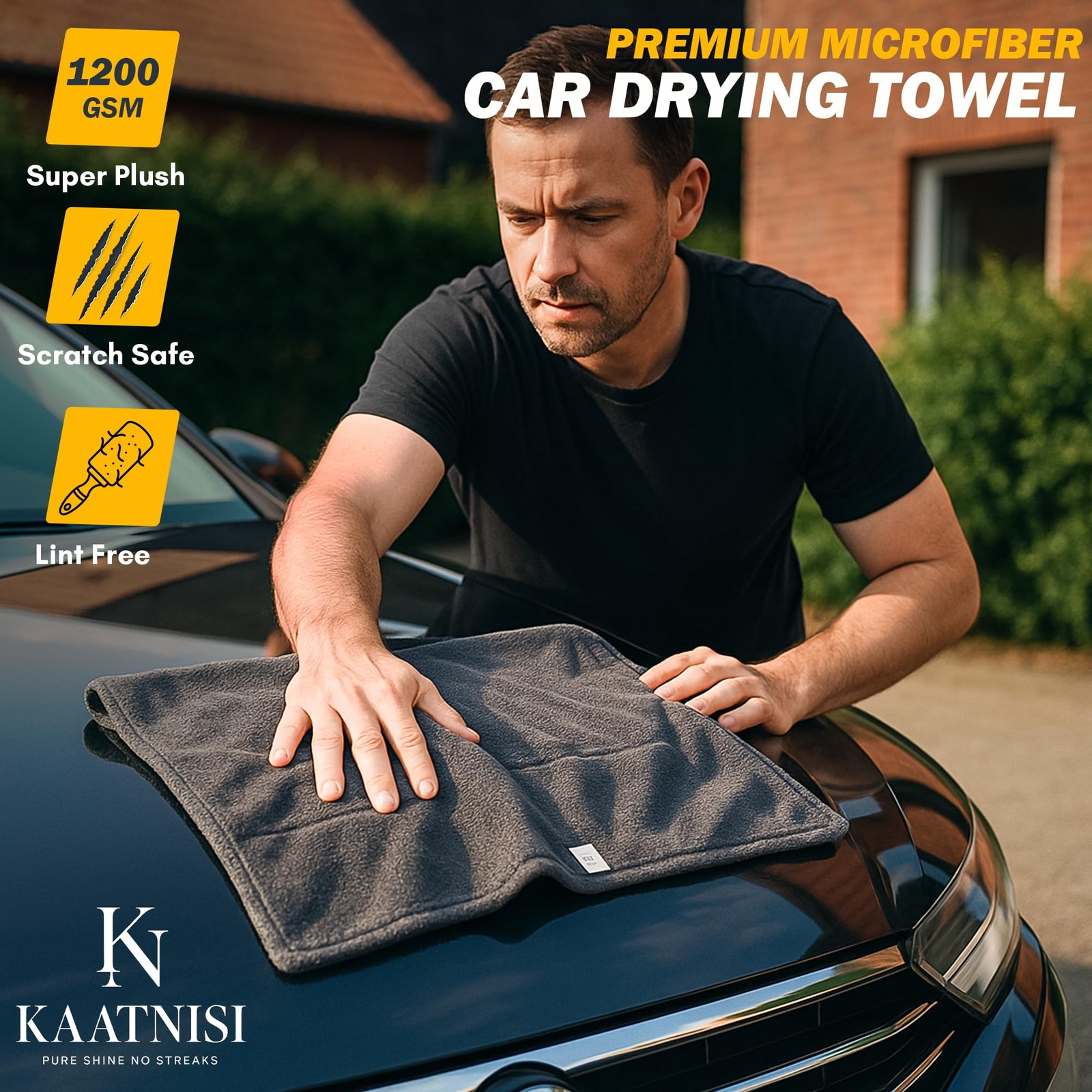 20×30 Inch 1200GSM Premium Dual Sided Super Absorbent Microfiber Car Towel
