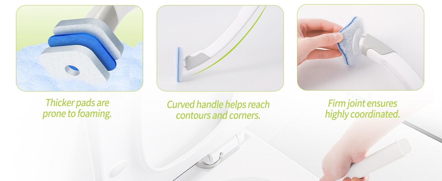Toilet Bowl Cleaner Wand Refills Compatible with CLOROX, 21 Count Disposable