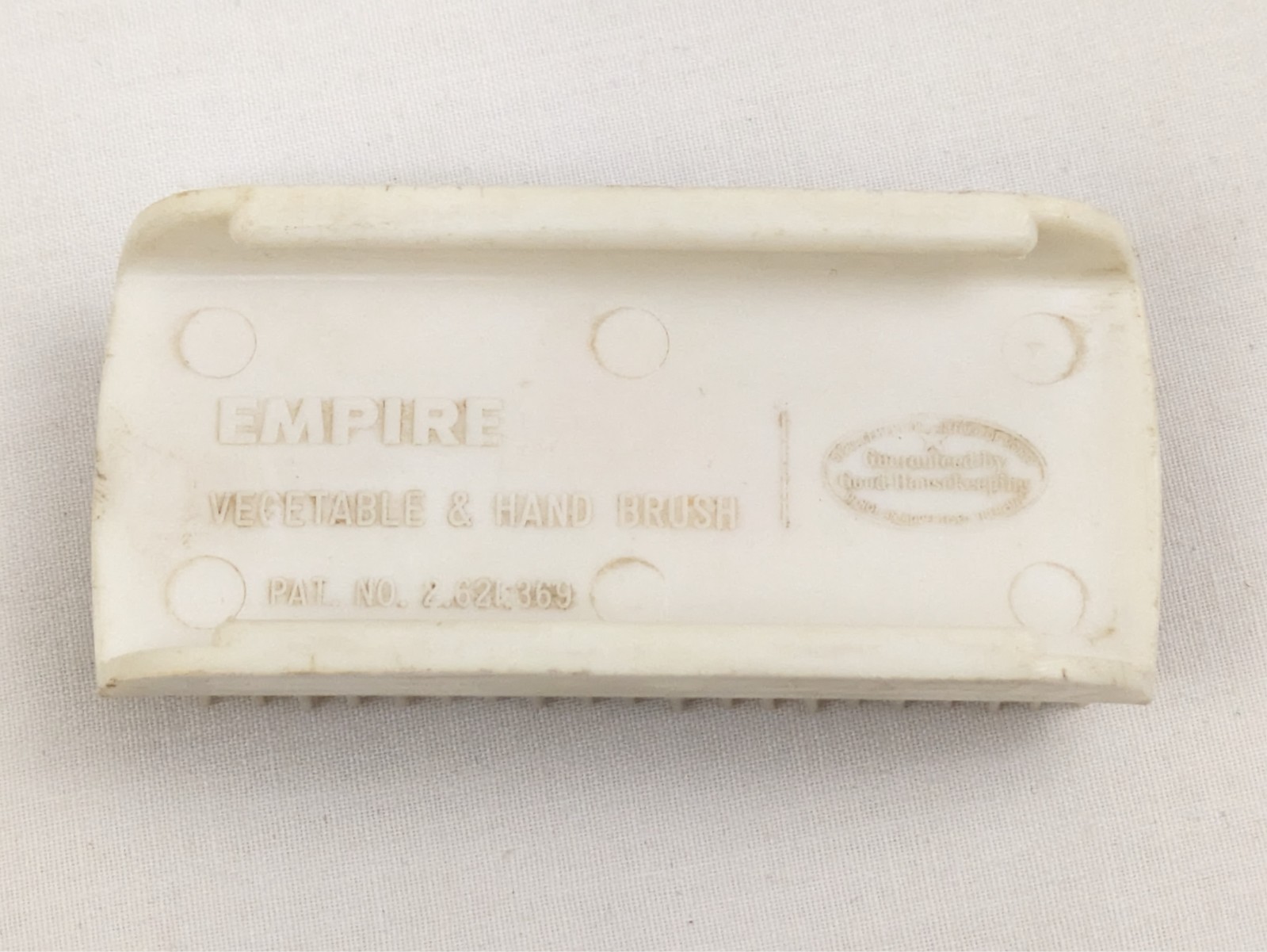 Empire Vegetable & Hand Brush Vintage White Plastic Scrubbrush Good Housekeeping