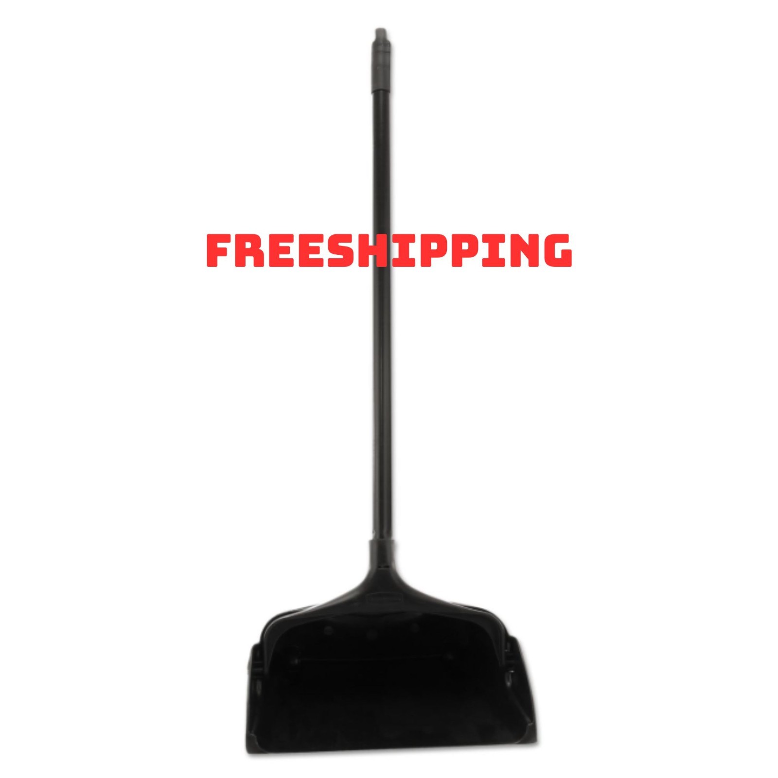 Rubbermaid Commercial Products Dustpan with Long Handle Plastic Black