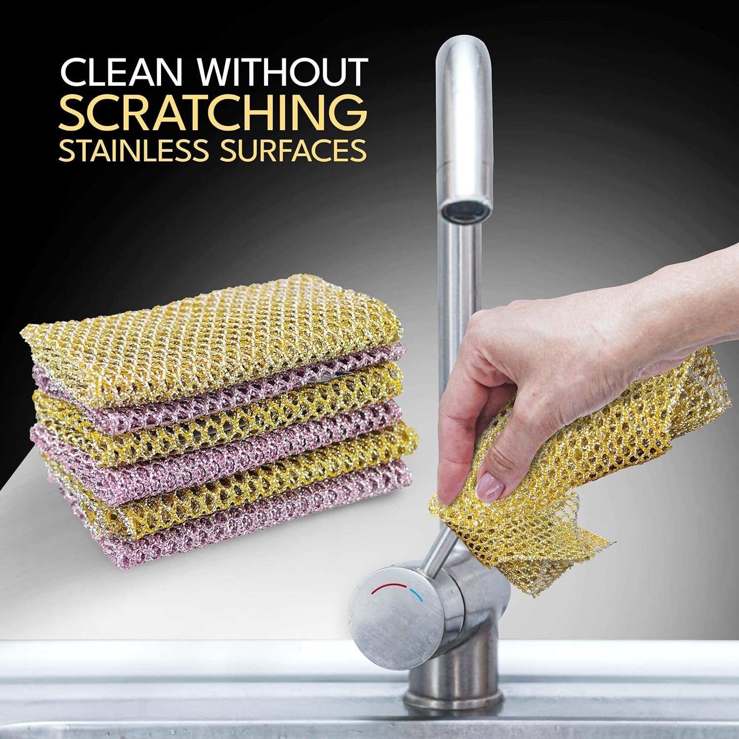 Non-Scratch Dish Scrubbers 24 Pcs – Odor-Free & Durable