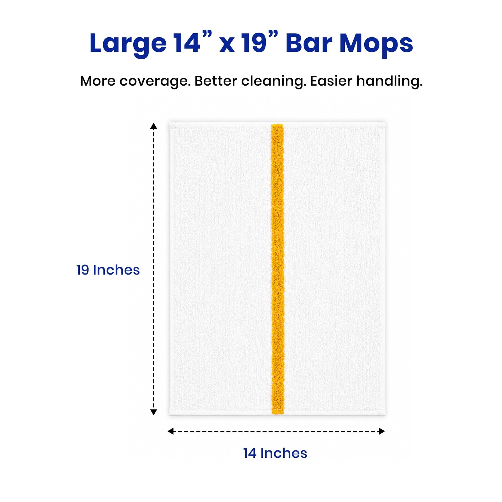 CRAZYWEAVES Bar Mops Pack of 24 (14″ x 19″) – 100% 24, Yellow Stripe