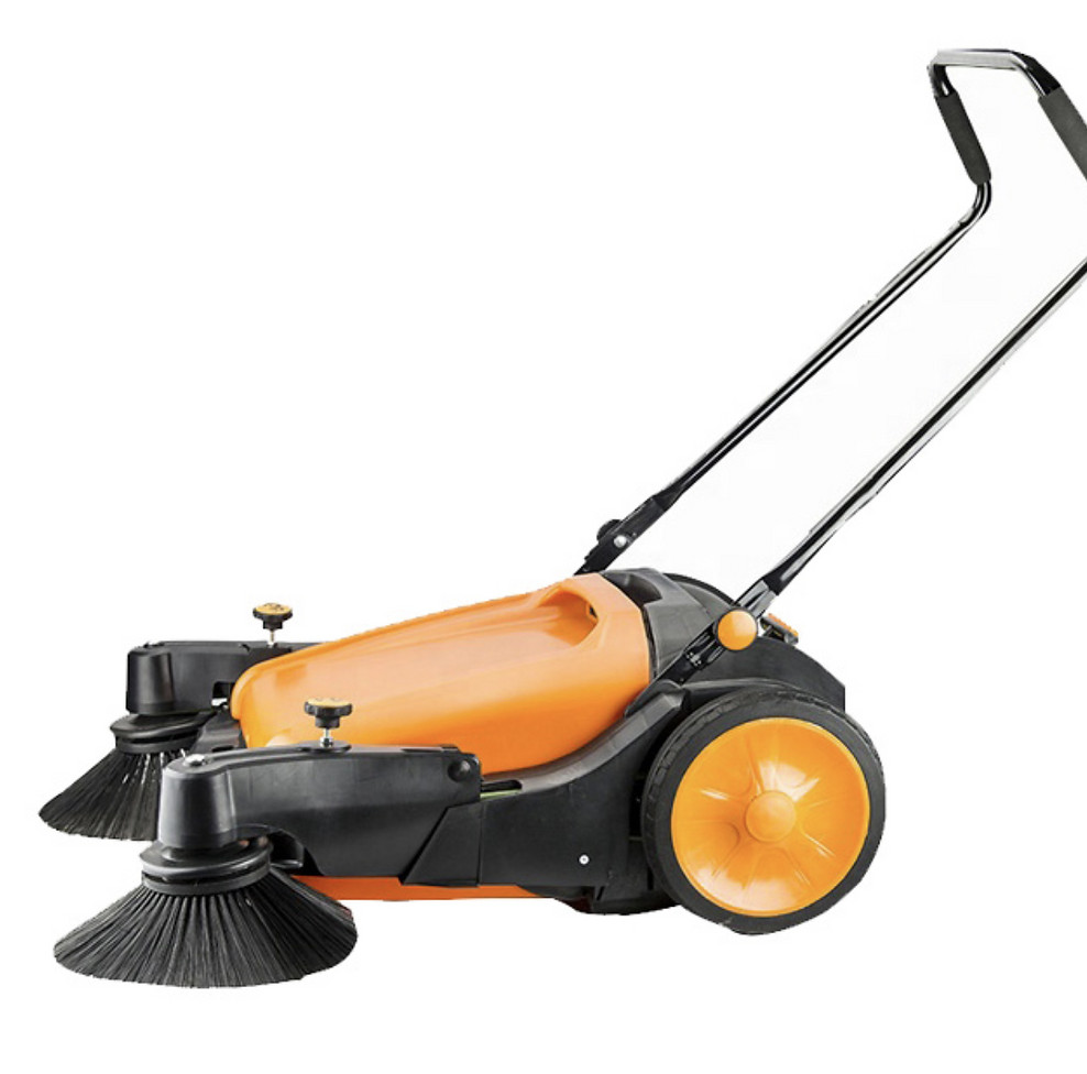 Industrial Floor Sweeper, Dual Side Brooms,39″ Walk-behind Floor Sweeper, C38