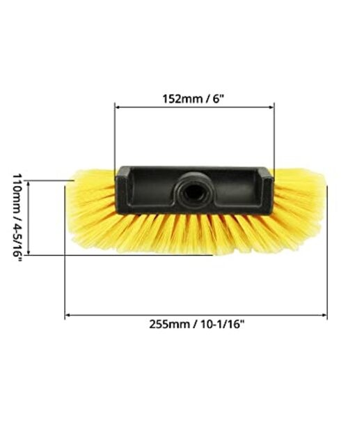 10in Car Wash Brush Head with Soft Bristle, for Cleaning Decks, Trucks, Car,
