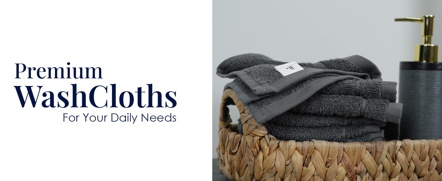 Pack of 60 Washcloths, 12 x 12 Inches, Lighter Weight, Quick to Dry, Super Soft