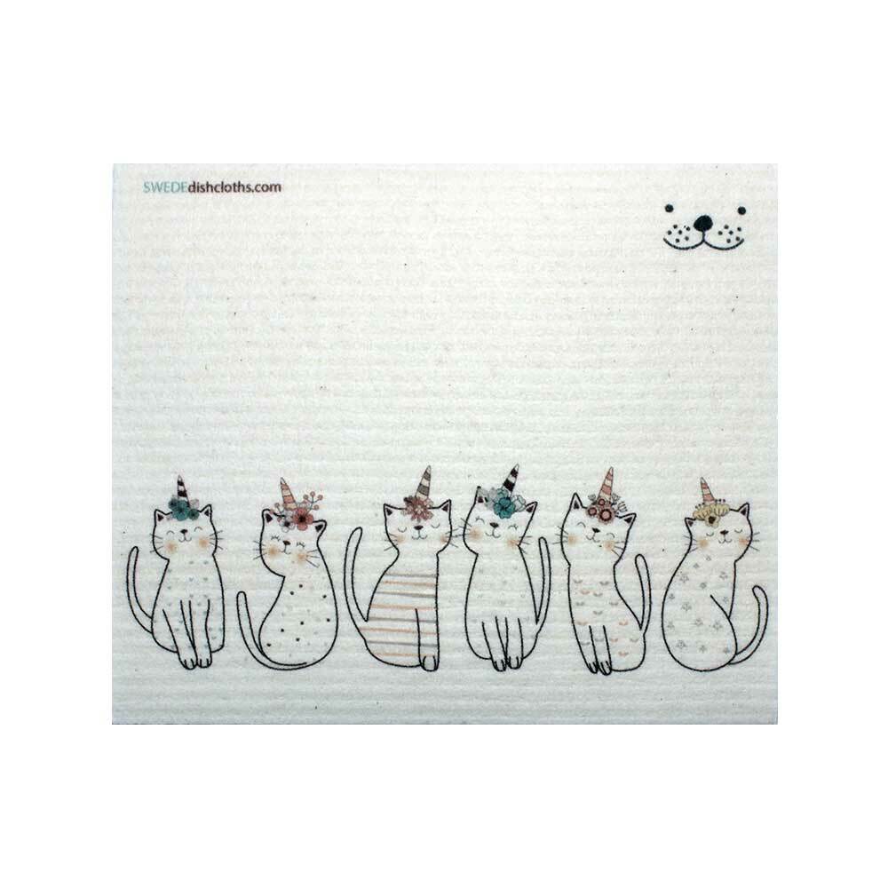 Mixed Caticorn Set of 3 cloths (One of each design) Swedish Dishcloths ECO Abso
