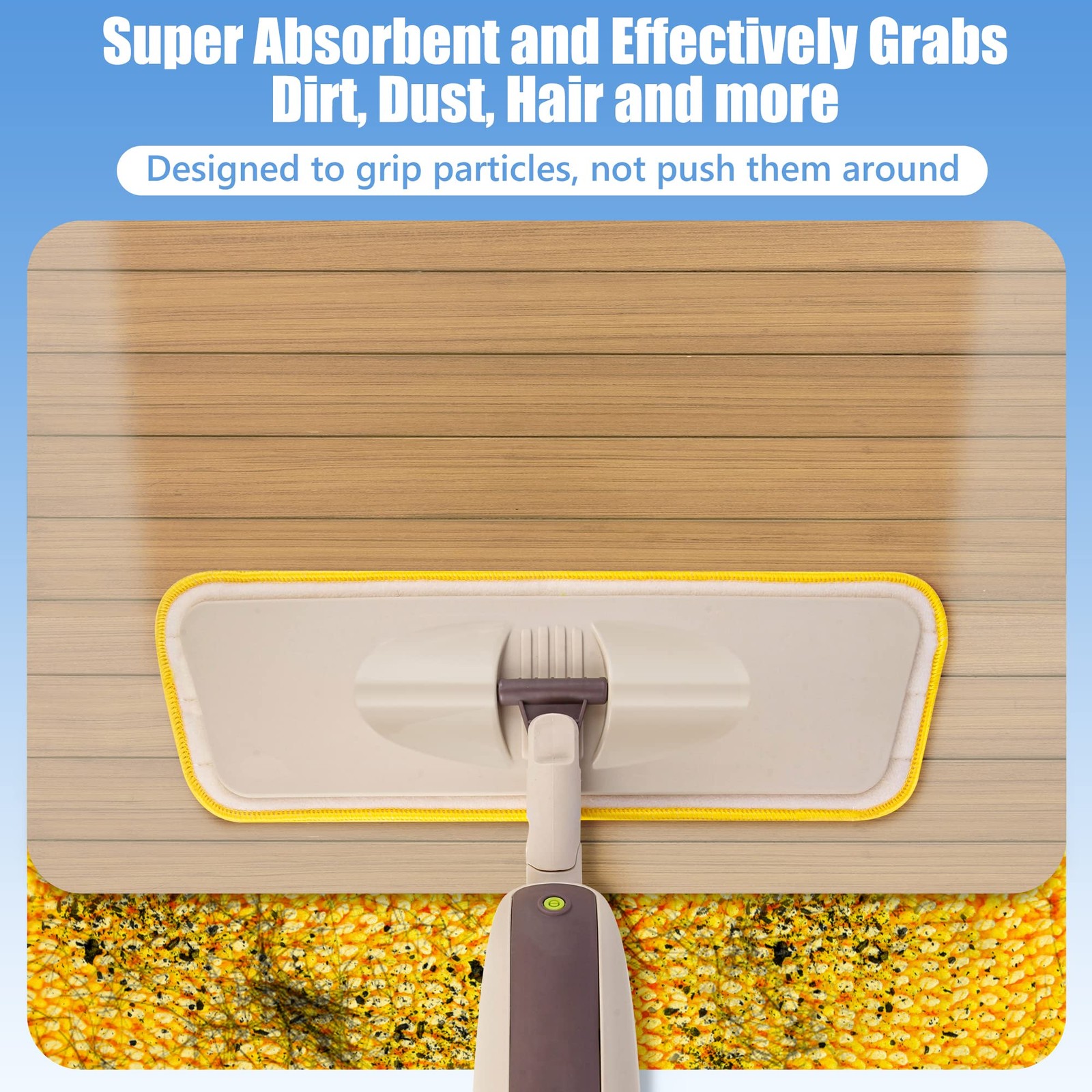 Reble Microfiber Mop Pads, 6 Pack, Fits 13-15 Inch Spray Mop