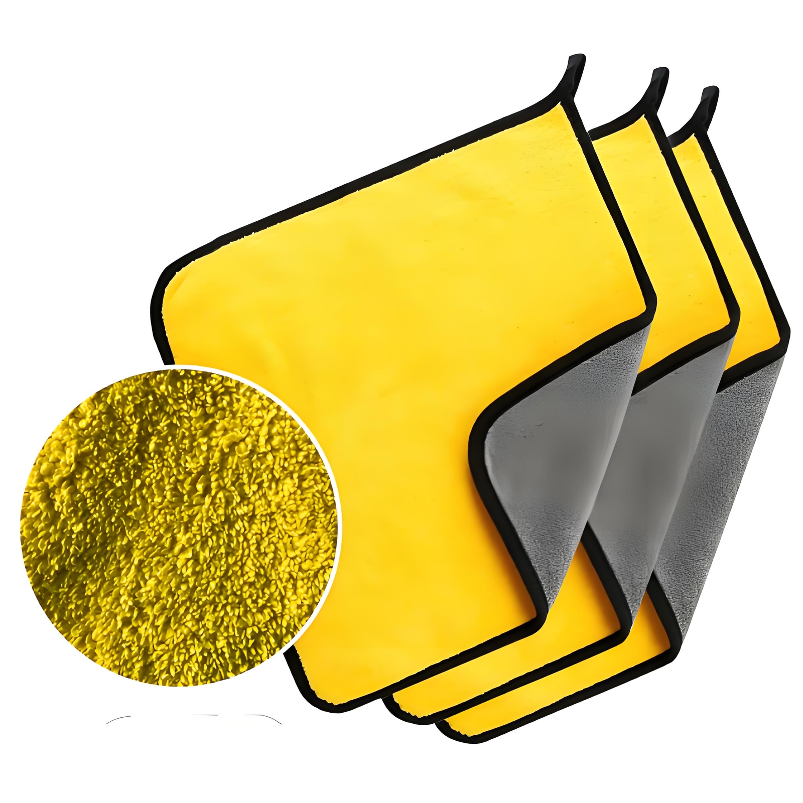 Yellow 10X Car Wash Microfiber Towel 24×12” Cleaning Drying Car Care Soft Cloth