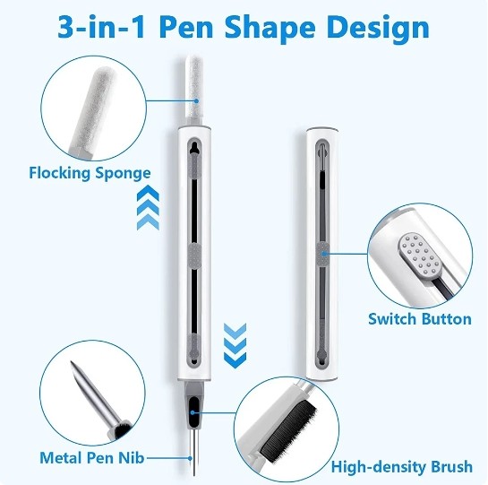 Cleaning Pen For Airpods Pro 1 2 Earphones Cleaner Kit Soft Brush Case Earbuds