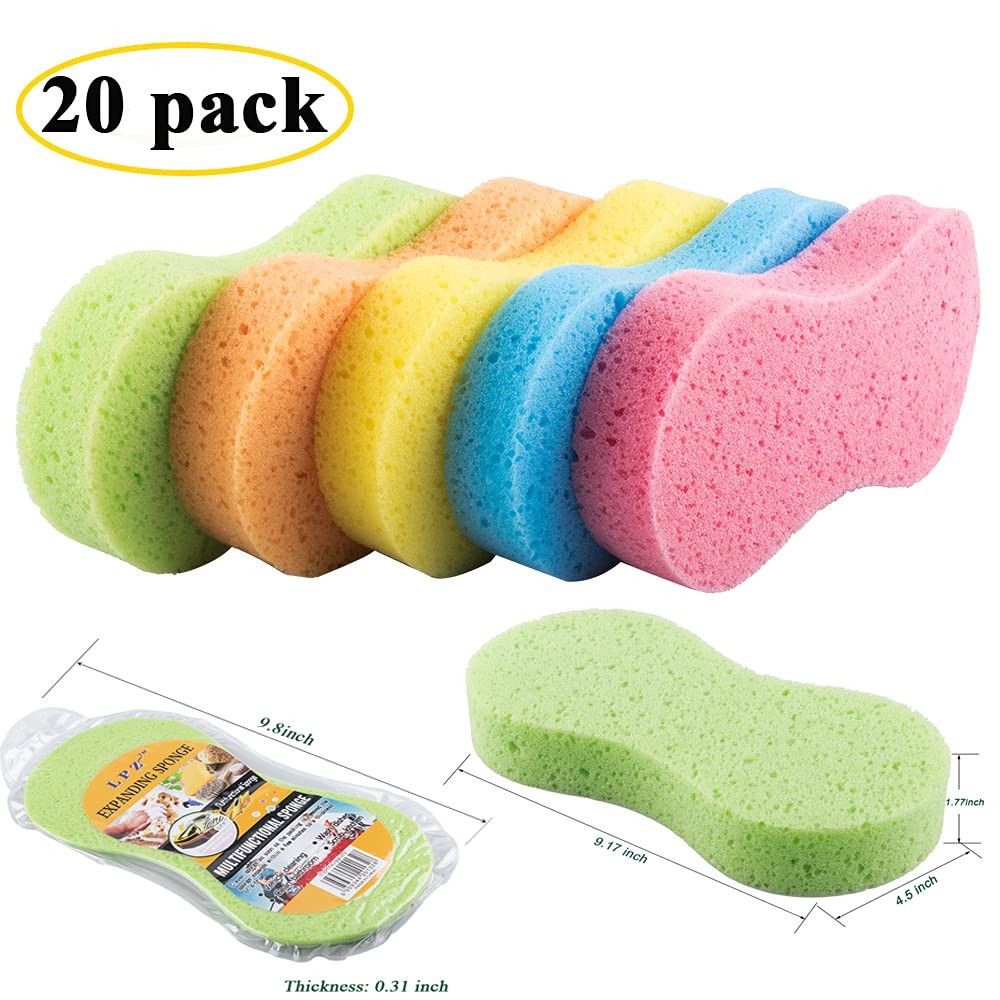 20 Car Wash Sponges MultiFunctional Reusable Cleaning Kitchen Bathroom Dishes 4