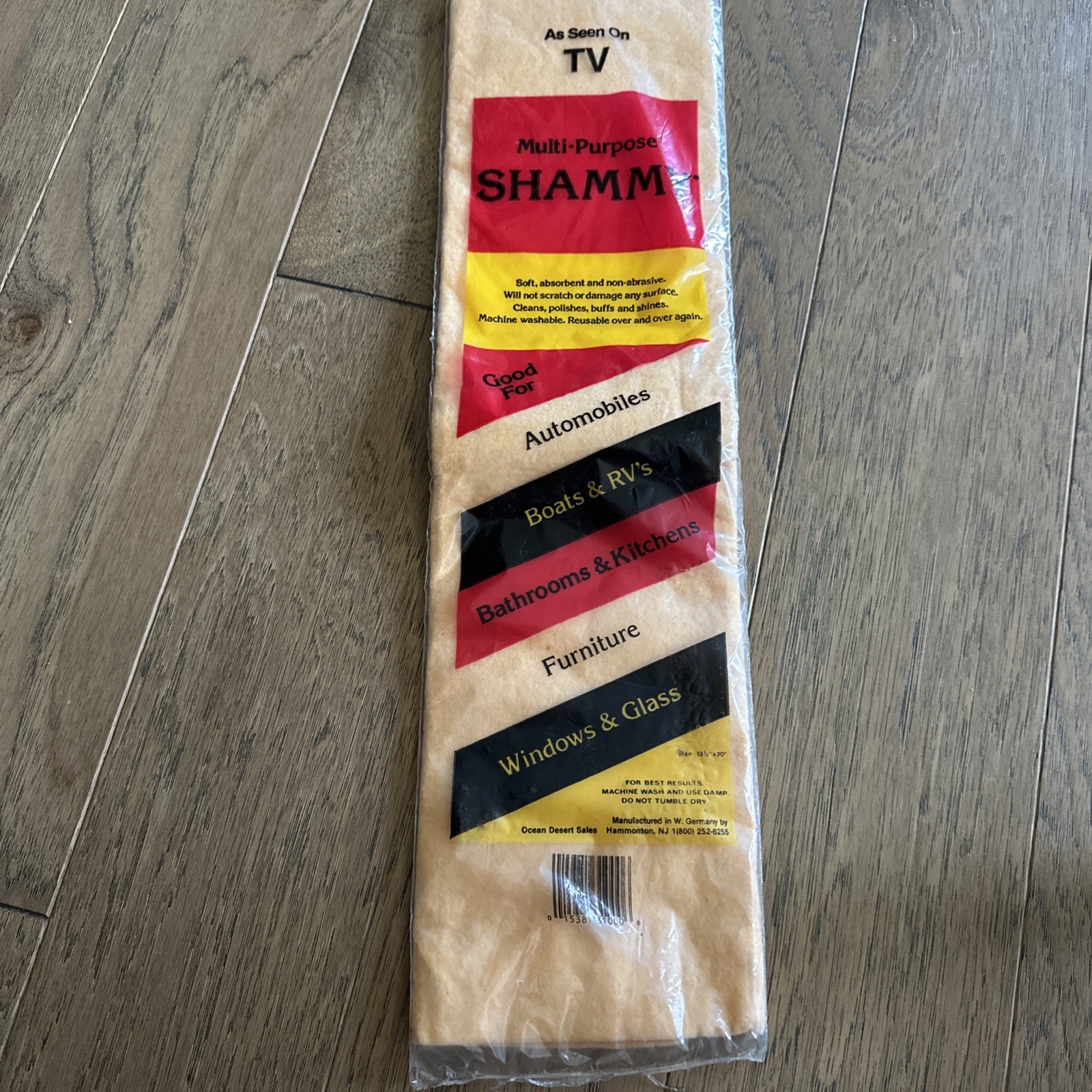 Vintage As Seen On TV Multi Purpose Shammy West Germany Cleaning Cloth Auto RV