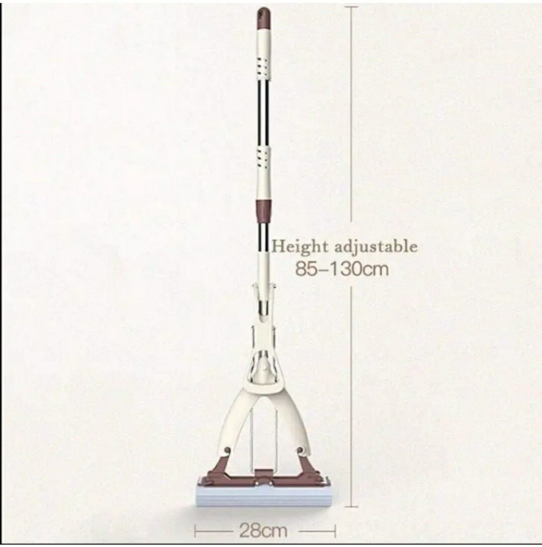PVA Sponge Mop, Large 13″ Mop Pad, Adjustable Height, New in box!