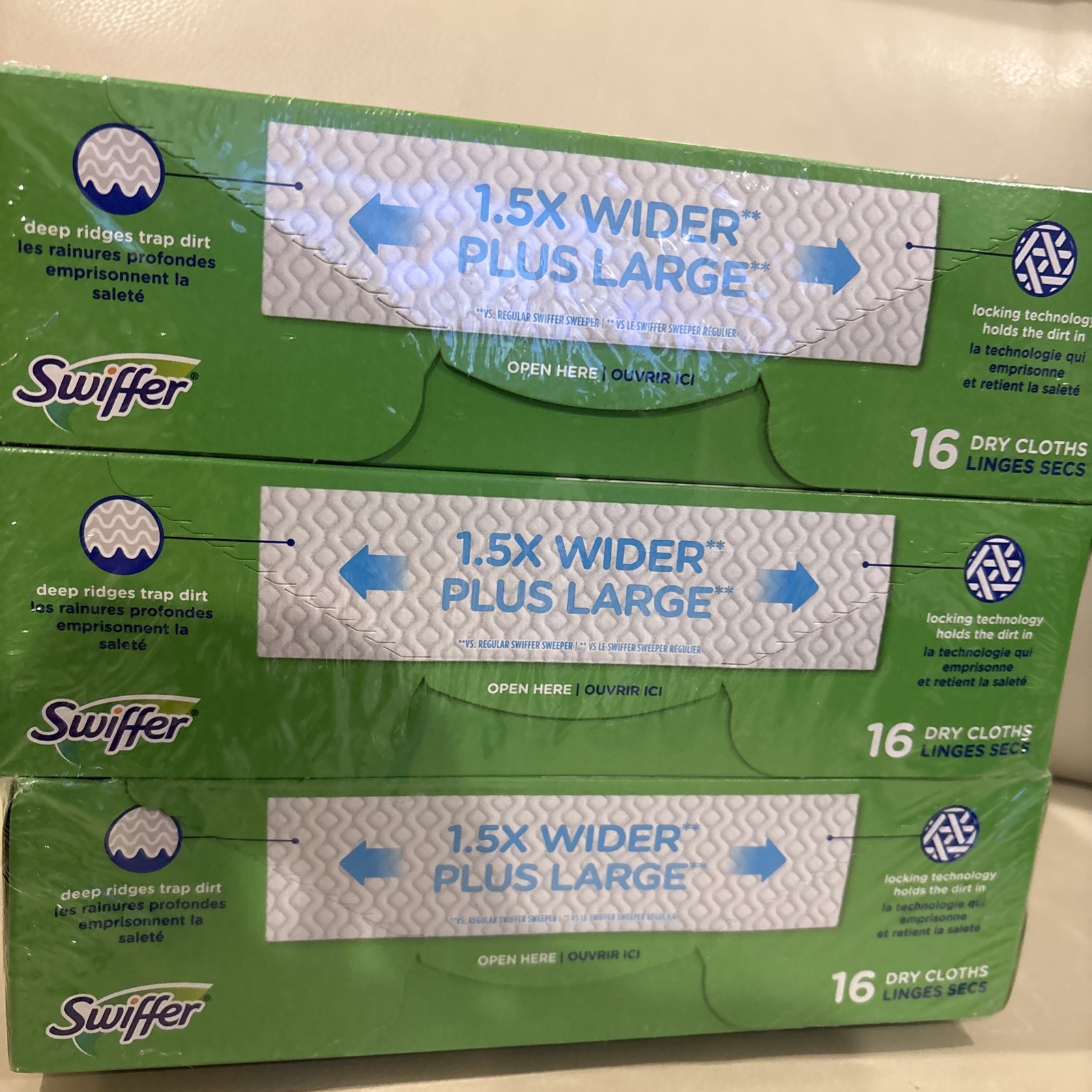 Swiffer Sweeper XL Dry Sweeping Cloths 3 Pack 16 Count Boxes