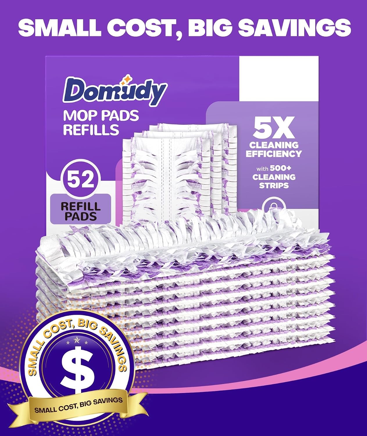 5X Cleaning Power Mop Refills for Swiffer Power Mop, 500+ Strips Multi-Surface P