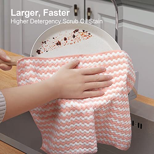 Microfiber Cleaning Cloth 12 15.7″x11.8″ – 12 pcs Mixed [Pink+blue+green]