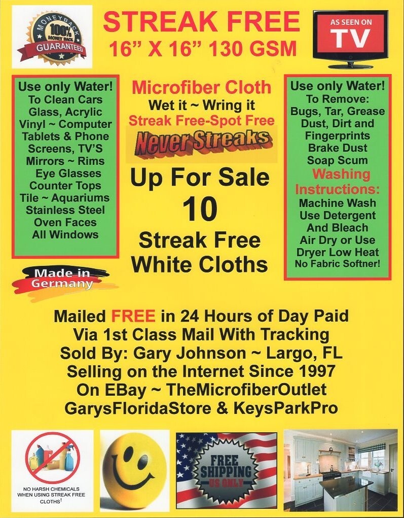 Ultimate Cleaning Cloth BEST Micro Fiber 10 Pack FREE Shipping! Made in Germany