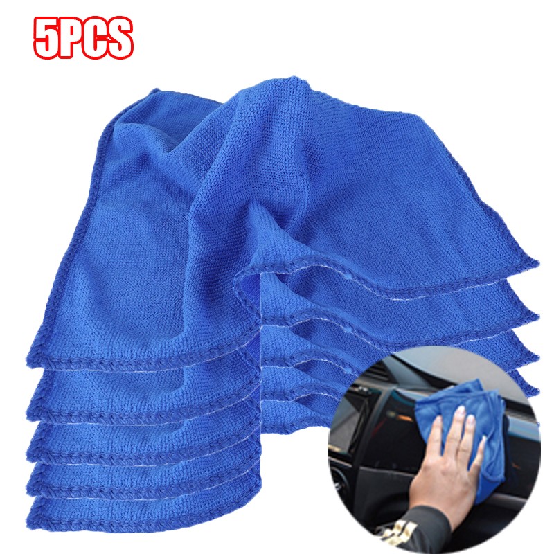 5 Limpieza De Para Auto Carro Interior Trapos Limpieza Suave Toalla Microfibra