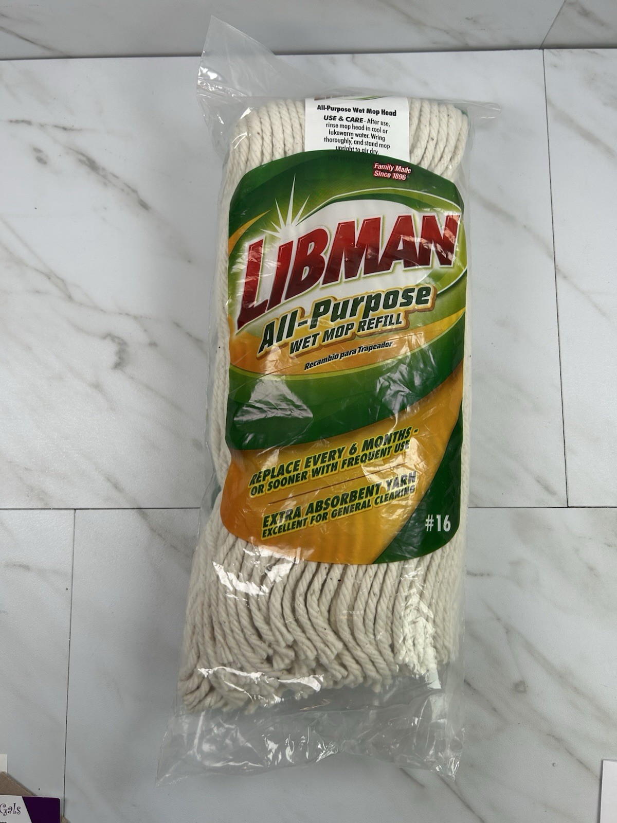 Libman All-Purpose Cotton Blend Wet Mop Refill