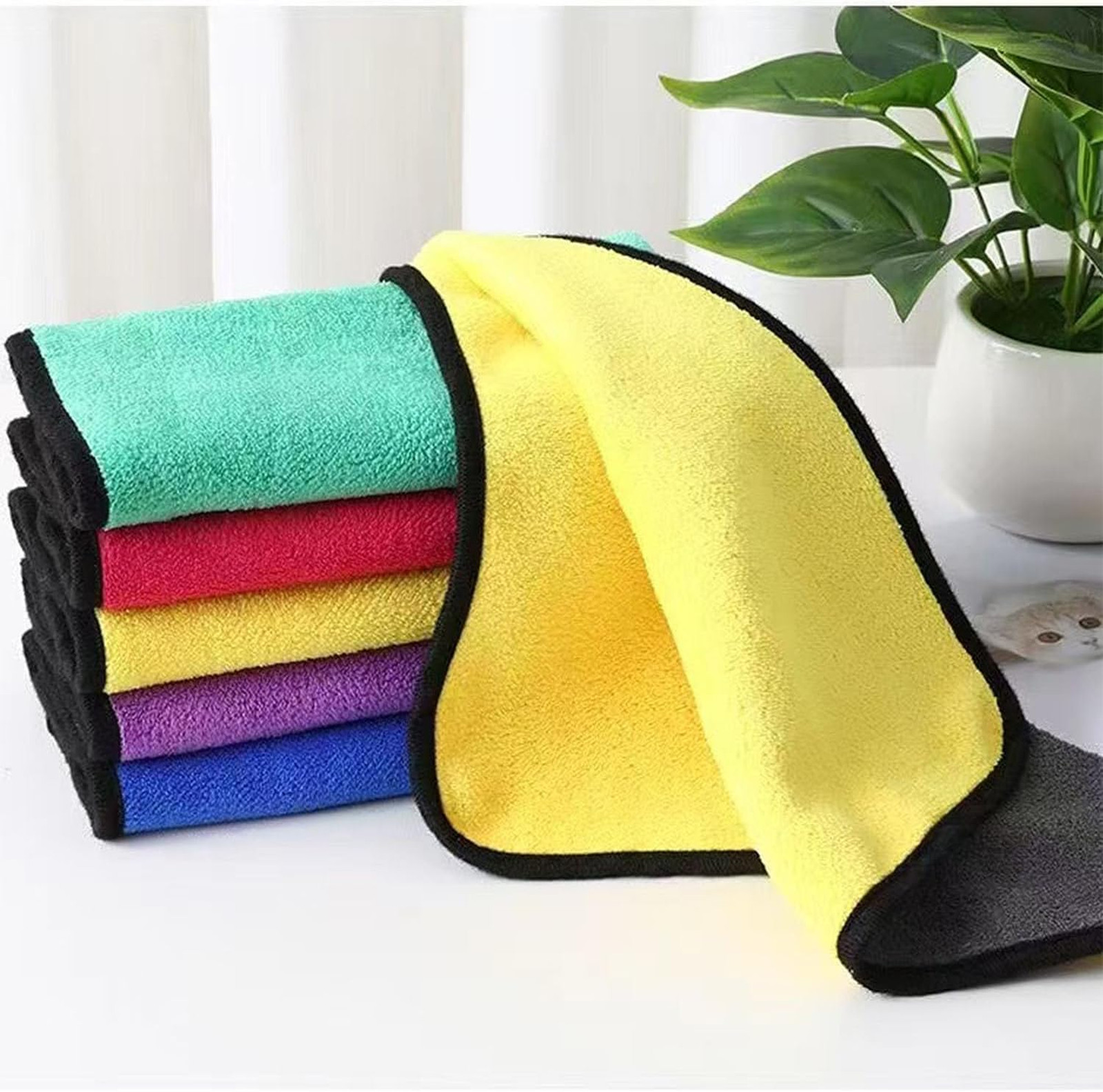 10 Pack Microfiber Towels Coral Velvet Washing Car Detailing Household Cleaning
