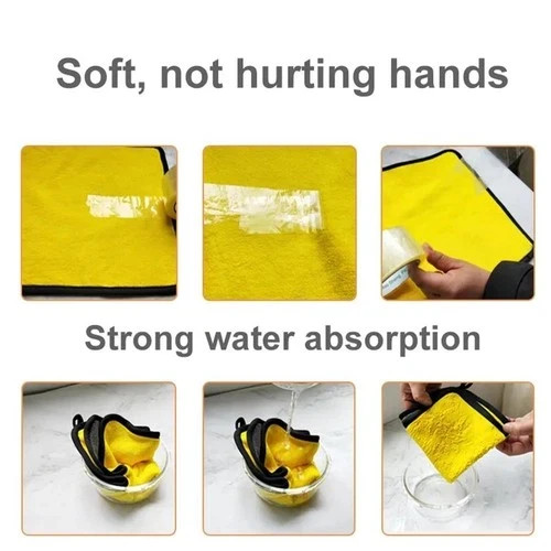 1/2/6pcs Microfiber Cleaning Towel Soft Drying Car Body Washing Car Accessories