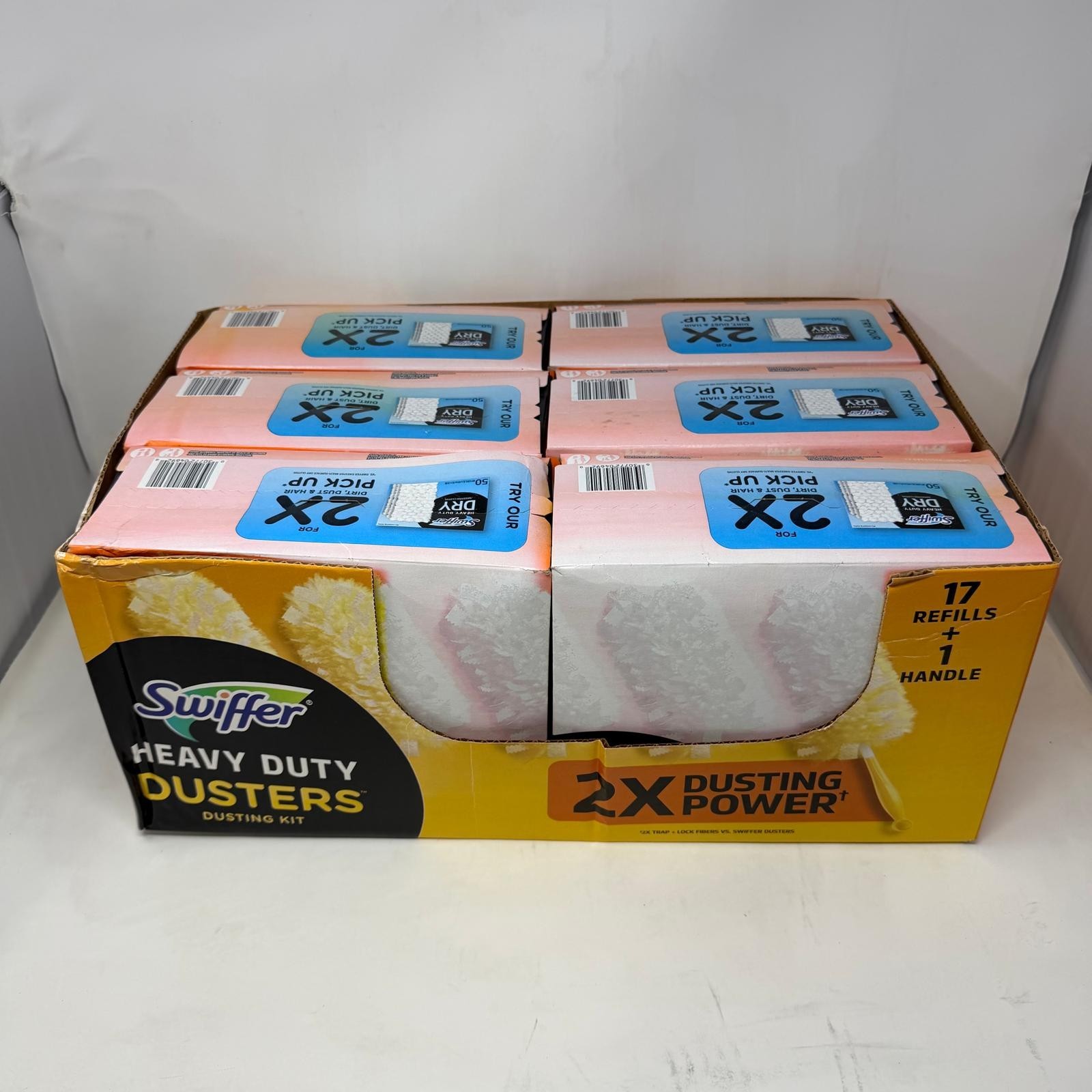 2 Pack – Swiffer Heavy Duty Dusters Dusting Kit: 1 Handle + 17 Refills *See Pics