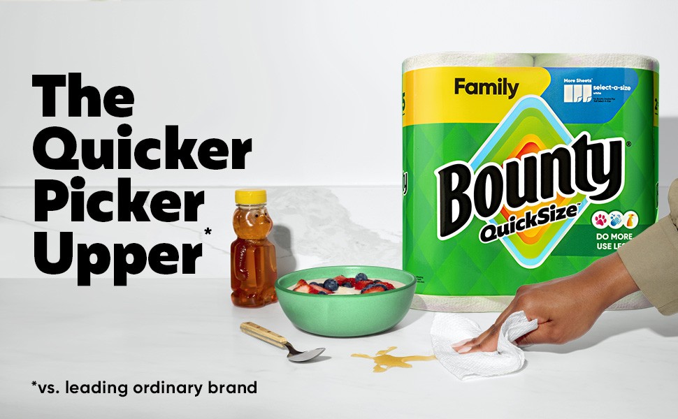 Paper Towels Quick Size, White, 16 Family Rolls = 40 Regular Rolls