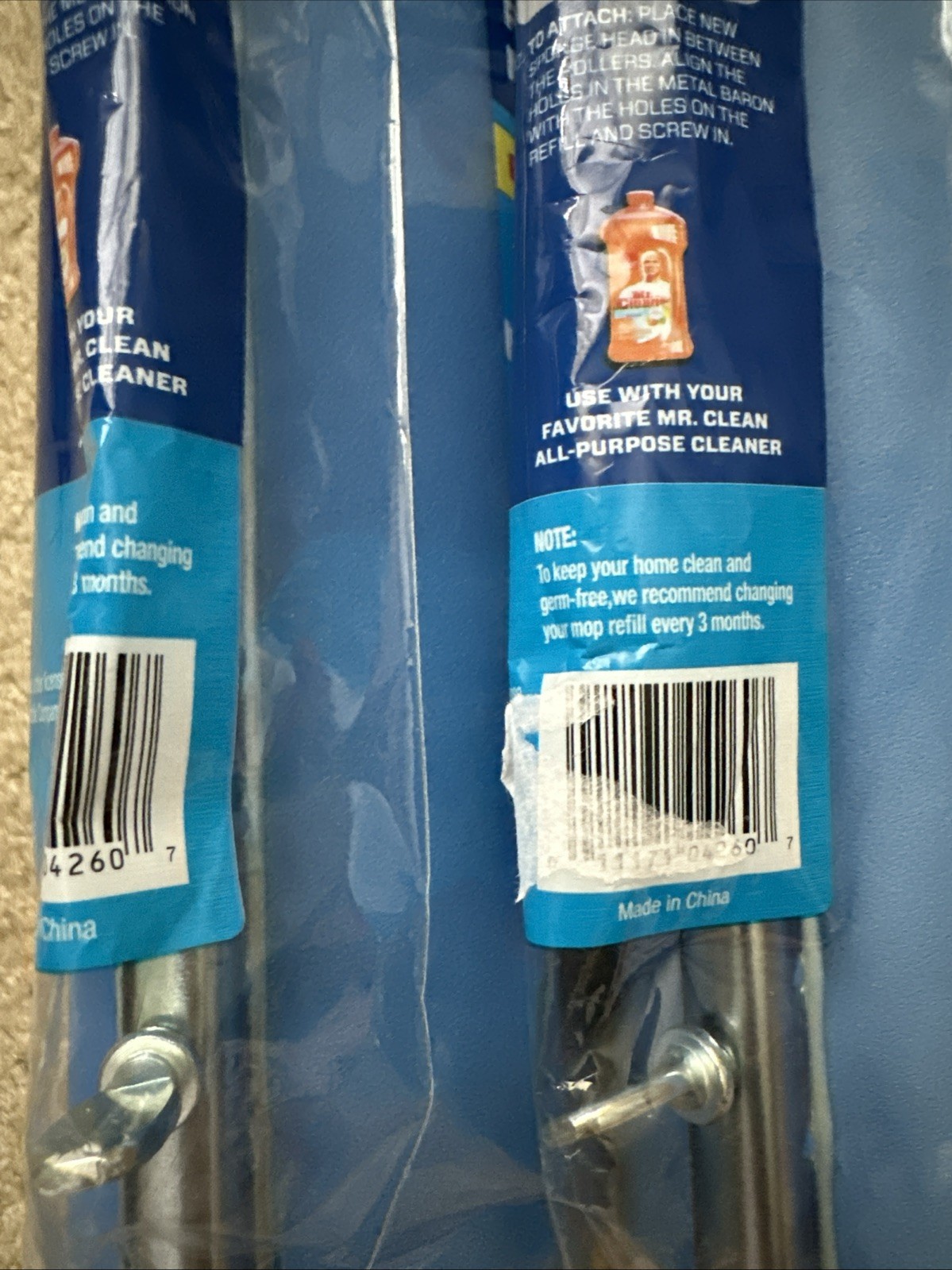 Mr. Clean ROLLER Mop Refill Durable Sponge Head Brand New Free Shipping