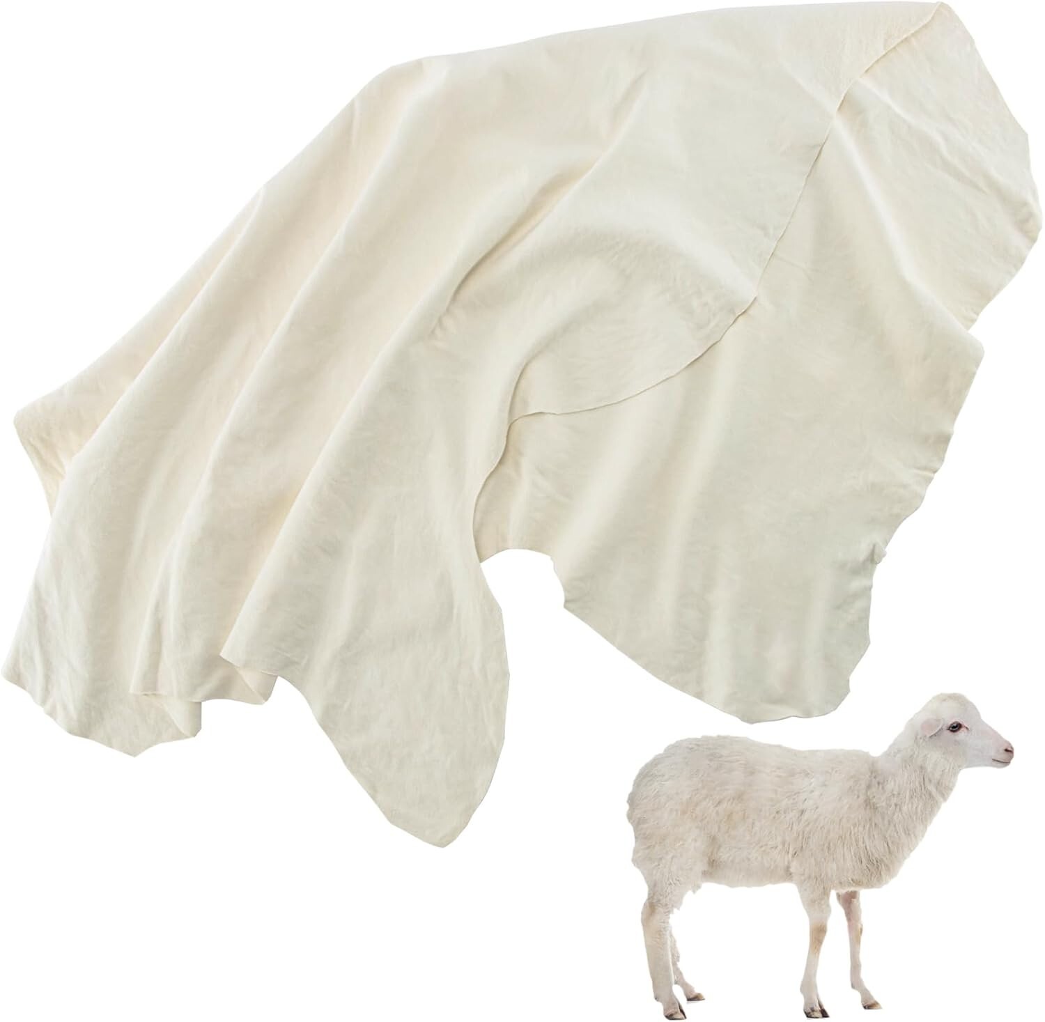 Chamois Cloth for Car Real Sheepskin Drying Towel 5.7 sq ft Rag