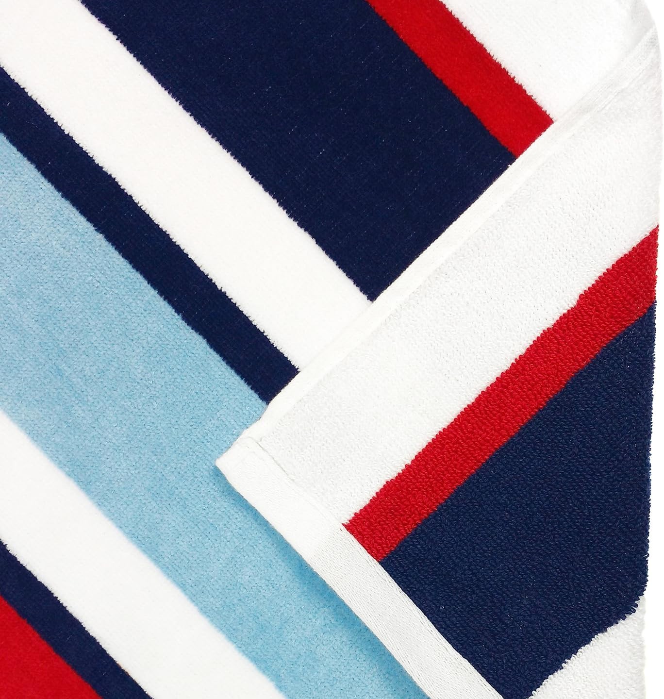 Kaufman – Joey Velour Colored Classic Multi-Color Stripe Beach & Pool Towel –