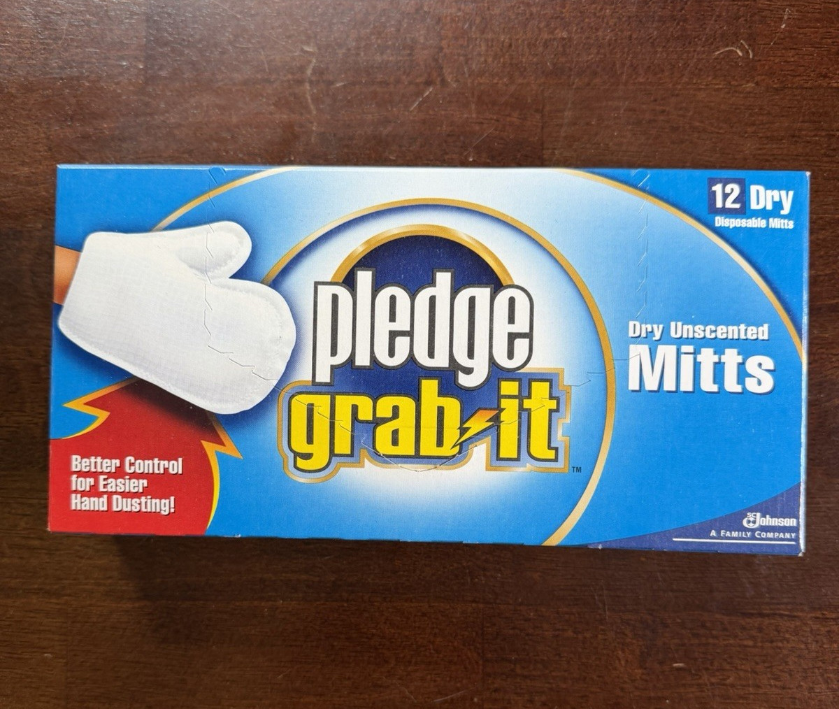 Pledge Grab It Dusting Mitt Gloves 12 Ct Dry Unscented Disposable Discontinued