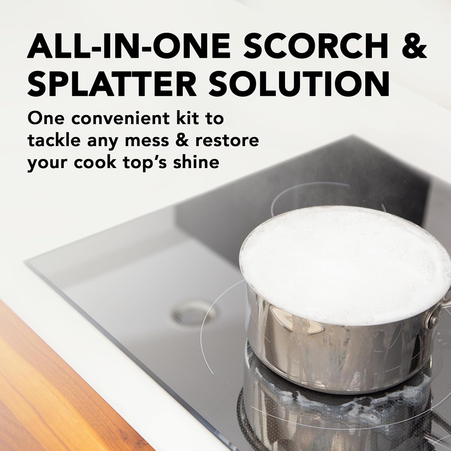 Glass & Ceramic Smooth Cooktop Cleaner & Polish w/ Scrubbing Pad (10oz)