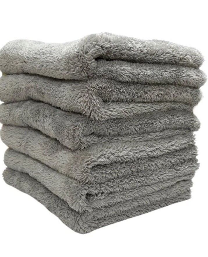 6 Pack 16×15 Inch Edgeless Microfiber Towels Car Drying Wash Detailing Towels