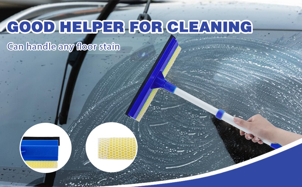 15.9″ Window Squeegee for Car,2 in 1 Squeegee Window Cleaner with Long Stainless