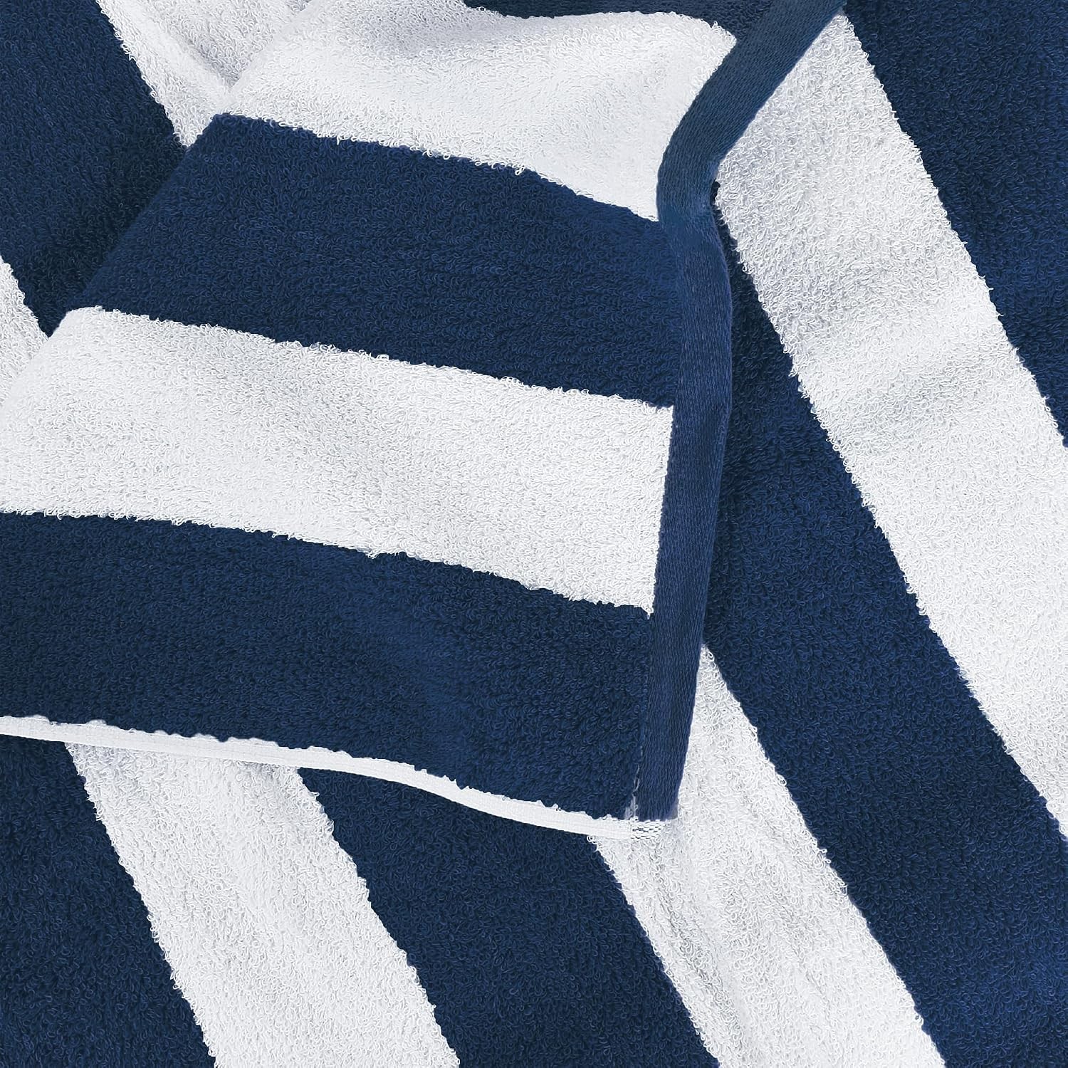 Pack of 4 Cabana Beach Towels, Oversized 30 x 60 Inches Cotton Beach Towel Set,