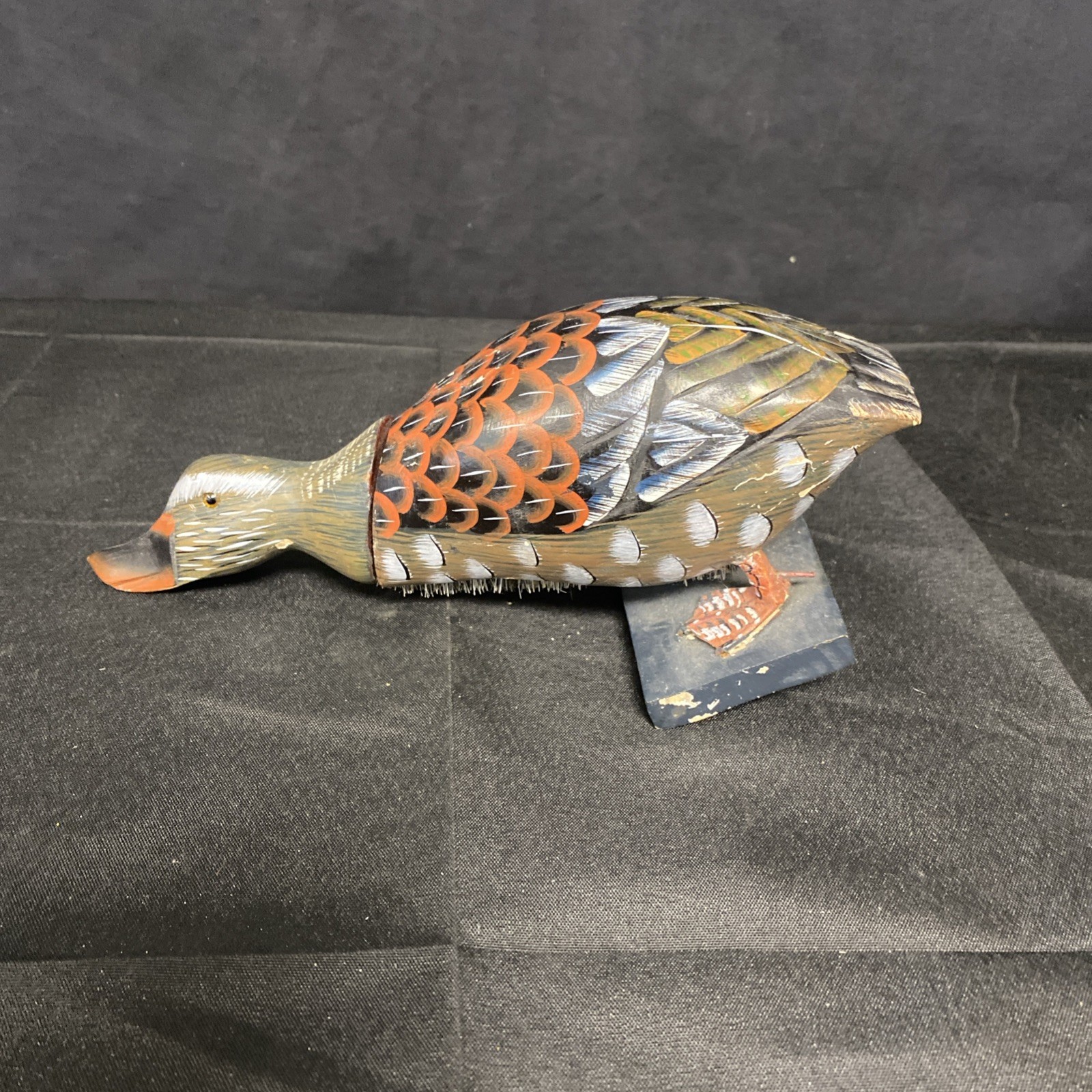 Duck-Shaped Vintage Brush And Holder- The Peoples Republic Of China