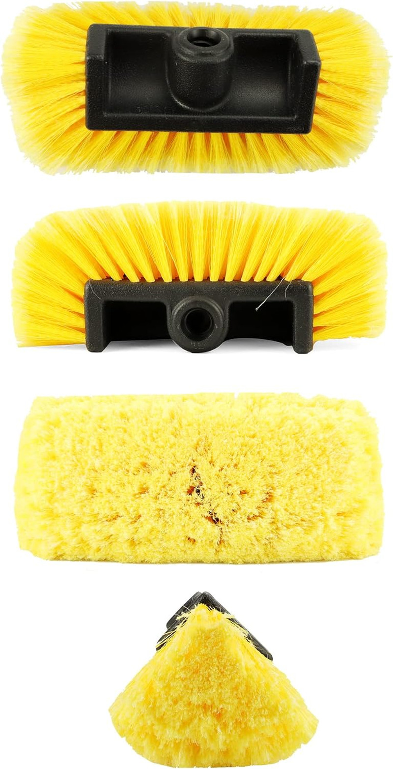 10In Car Wash Brush Head with Soft Bristle, for Cleaning Trucks, Car, RV, Boats