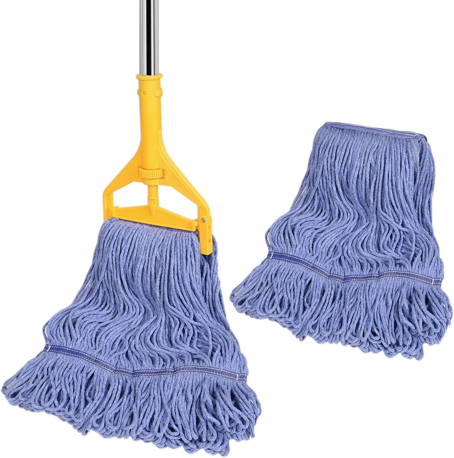 Commercial Mop with Extra Head Replacement, 63Inch Handle Heavy Duty Industri…
