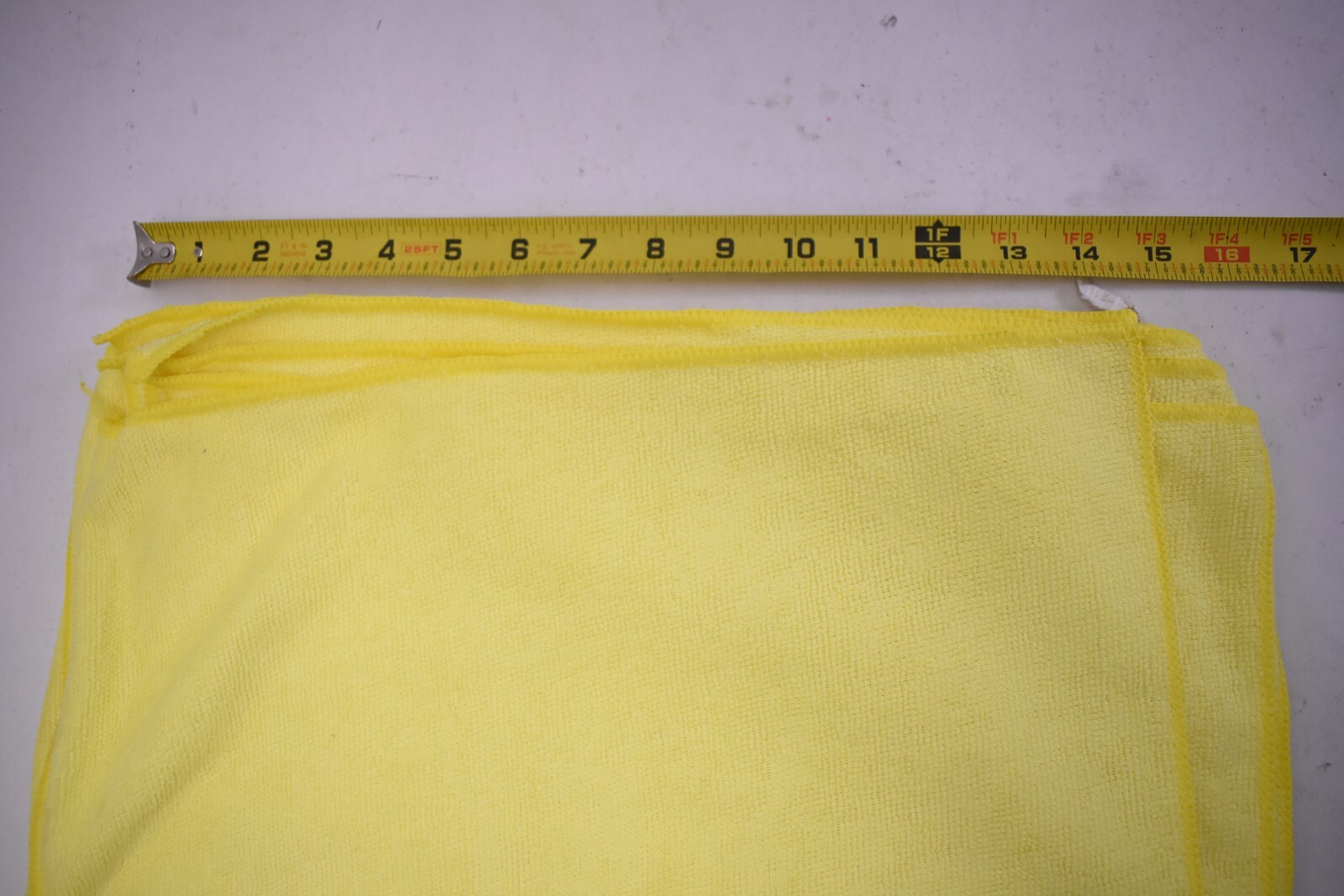 Pack of 10 Microfiber Cloth 40 x 60cm Car Cleaning Towels w/ Stitch Edge Yellow