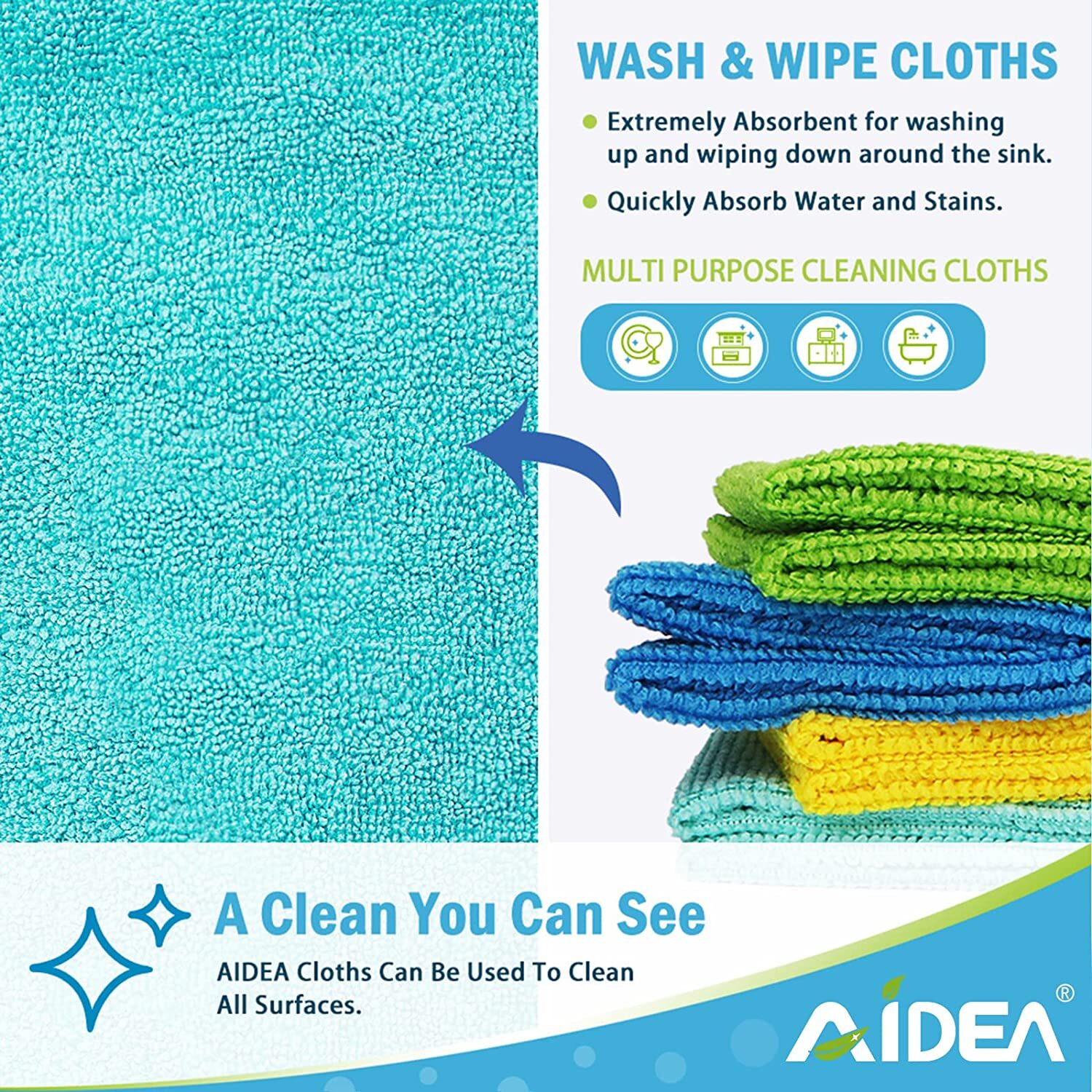 Microfiber Cleaning Cloth Set 100 Towel Rag Car Polishing Detailing No-Scratch