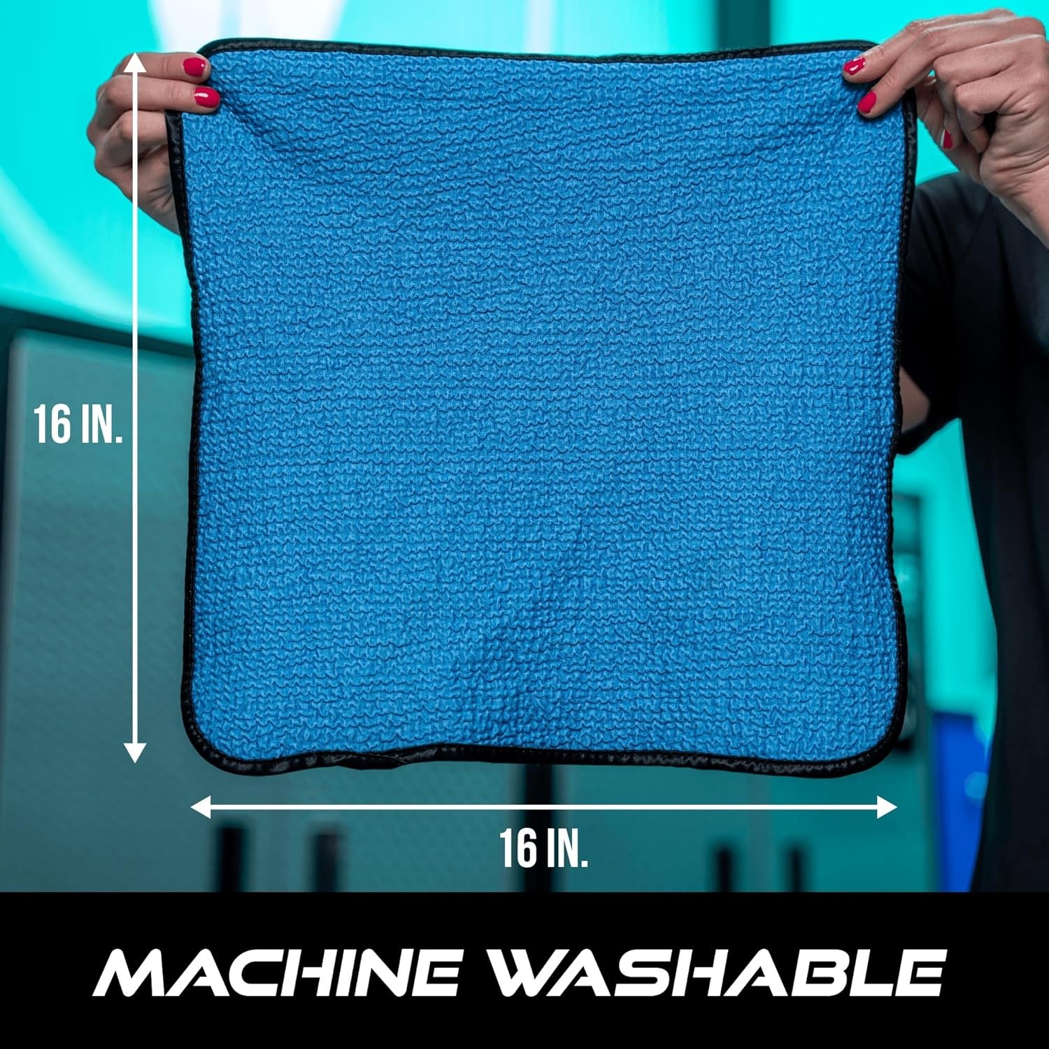 VIKING Glass Microfiber Cleaning Cloth for Car and Home, 4 Pack, Blue