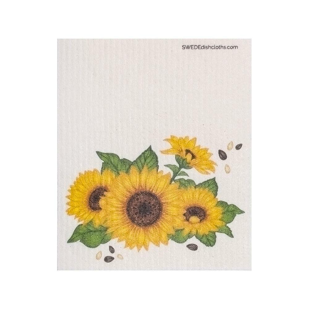 Swedish Dishcloth (Mixed Sunflowers) Set of 4 (One of each design) Paper Towel R