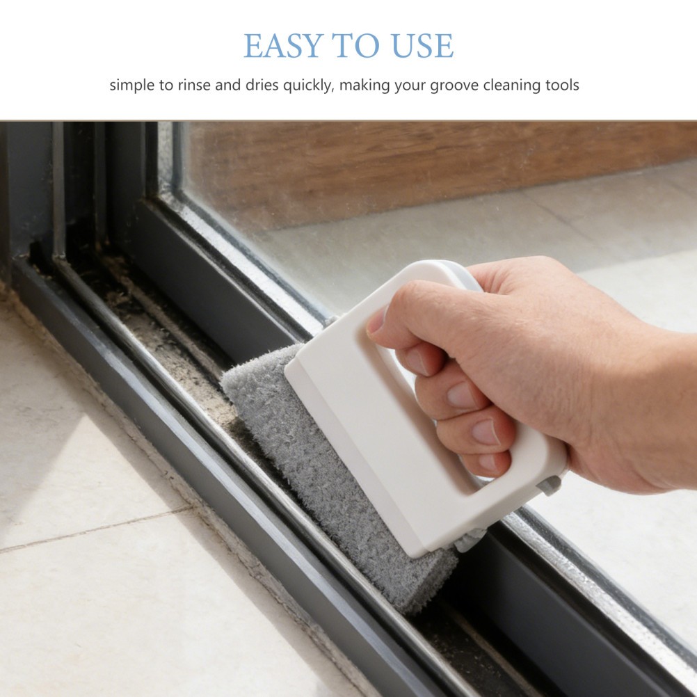 3Pcs Reusable Window Track Groove Cleaners with Ergonomic Handle Assorted Colors