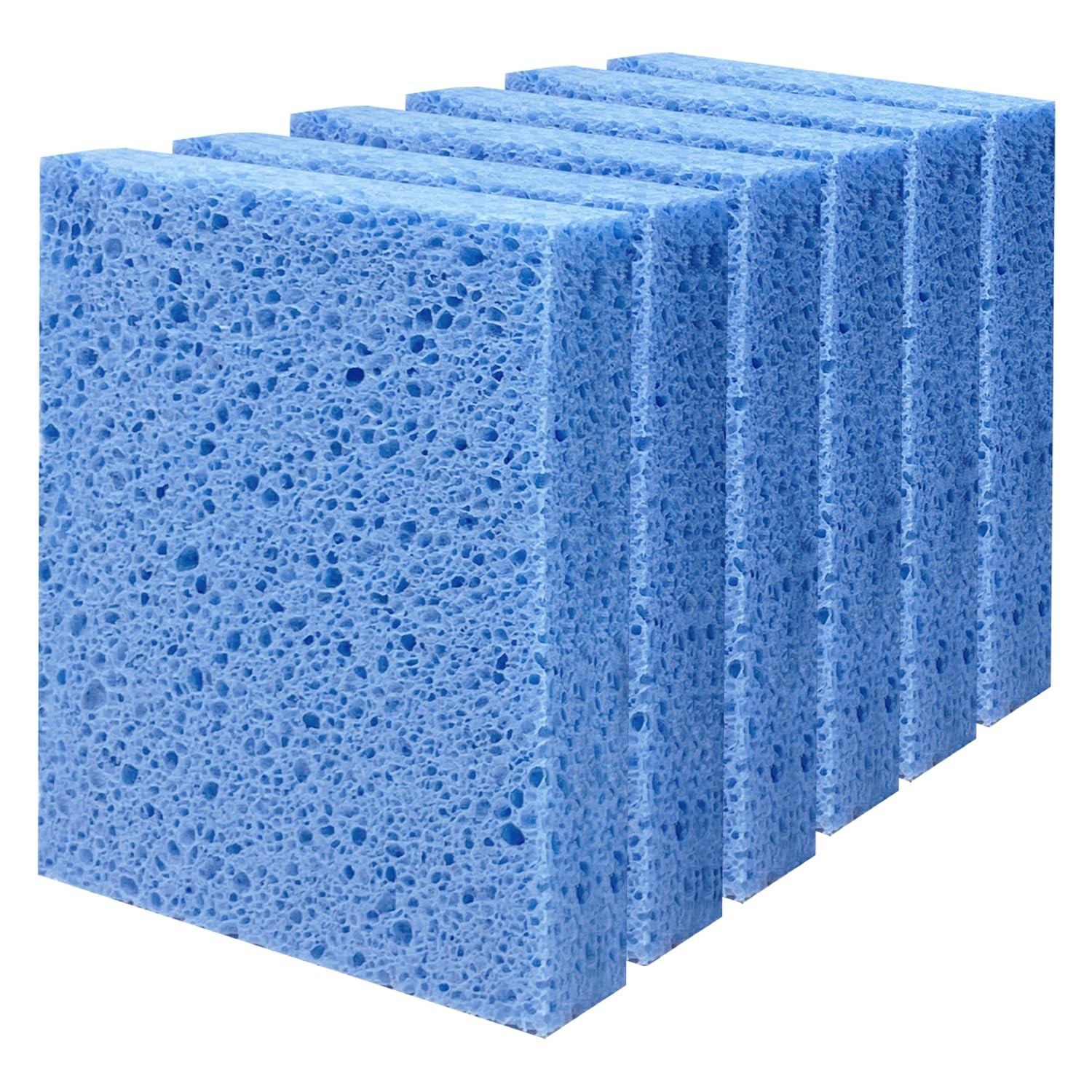 Cellulose Sponges, Large Size 4″ x 6″ x 1″ – Heavy Duty Scrub Kitchen Sponge,…