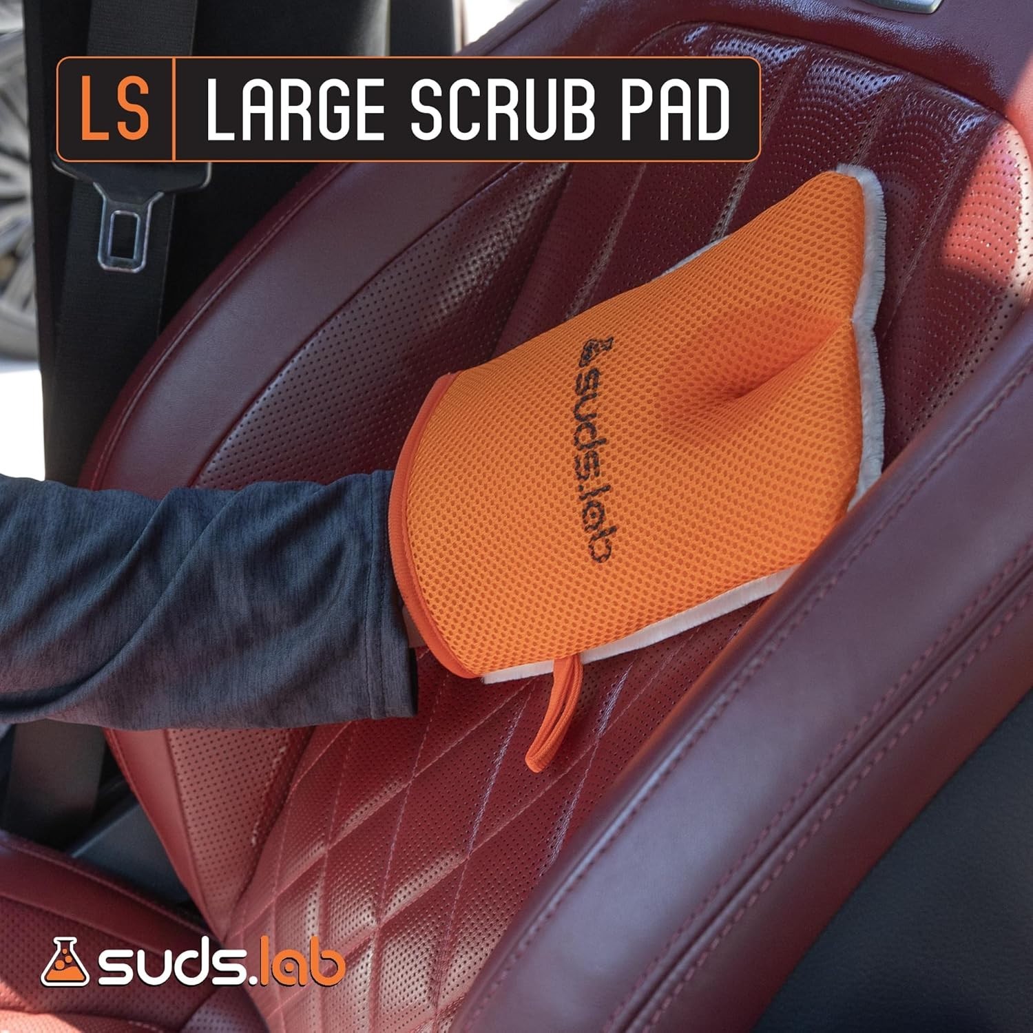 Heavy Duty Scrub Pad for Car Wash, Upholstery, and Interior Cleaning Mitt